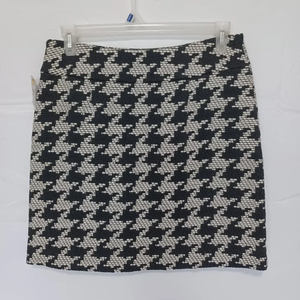 Talbots NWT skirt straight pencil black white sz‎ 12p